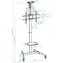 Tooq Soporte de Suelo COMETA FS1184M-B con Ruedas y Rotación 90° para Pantallas 37-70 pulgadas